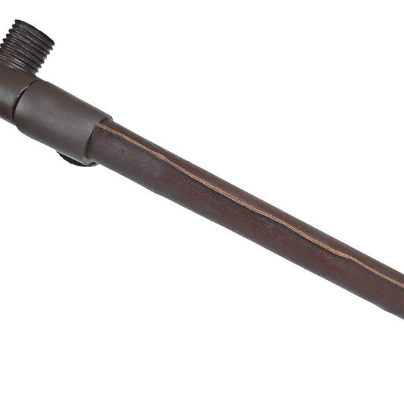 Adjustable Leather Walking Coffee Brown Stick Folding Seat Outdoor adventure - Picture 8 of 15